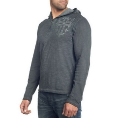 Affliction Rendered Hooded Henley Sweatshirt buy